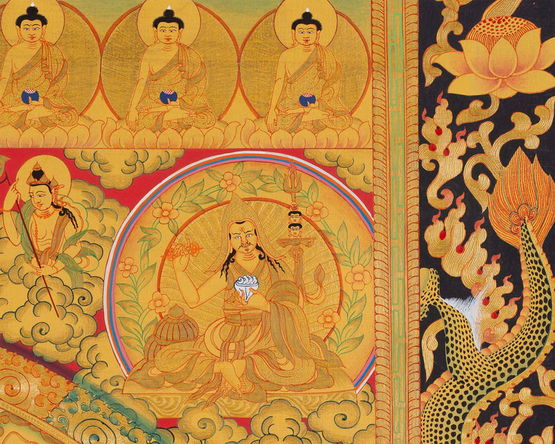 White Tara Mandala | Buddhist Thangka Painting | Himalayan Art for Decoration and Meditation | 24K Gold Tibetan Buddhist Ritual Thanka