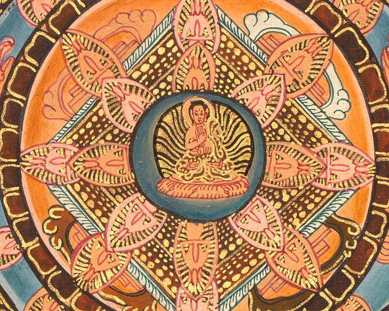 Buddhist Mandala Shiyo Kilkhor | Traditional Tibetan Buddhism Religious Artwork