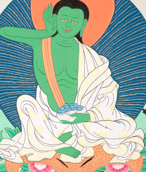 Jetsun Milarepa Thangka |  Wall Decoration Painting | Spiritual Art for Meditation and Good Luck