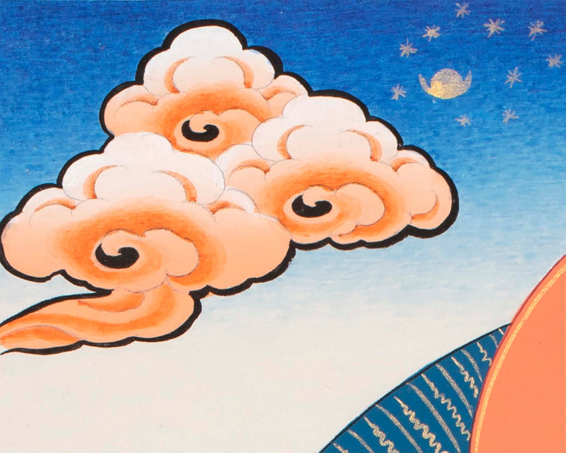 Jetsun Milarepa Thangka |  Wall Decoration Painting | Spiritual Art for Meditation and Good Luck