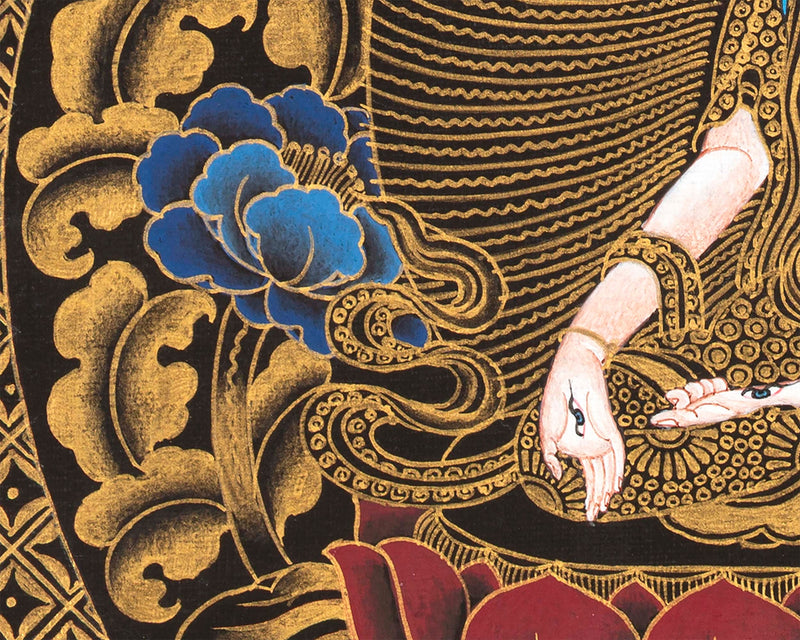Arya Tara Mandala Thangka Painting | Original Hand Pained Art For Good Luck | Tibetan Wall Decoration Thangka Painting