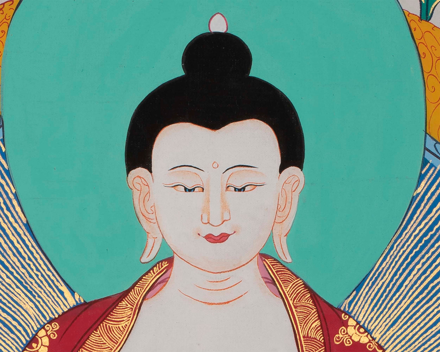 Vairocana Thangka Painting | White Blessing Buddha Art