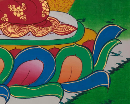 Vairocana Thangka Painting | White Blessing Buddha Art