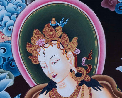 Standing White Tara Thangka | Goddess of Long Life