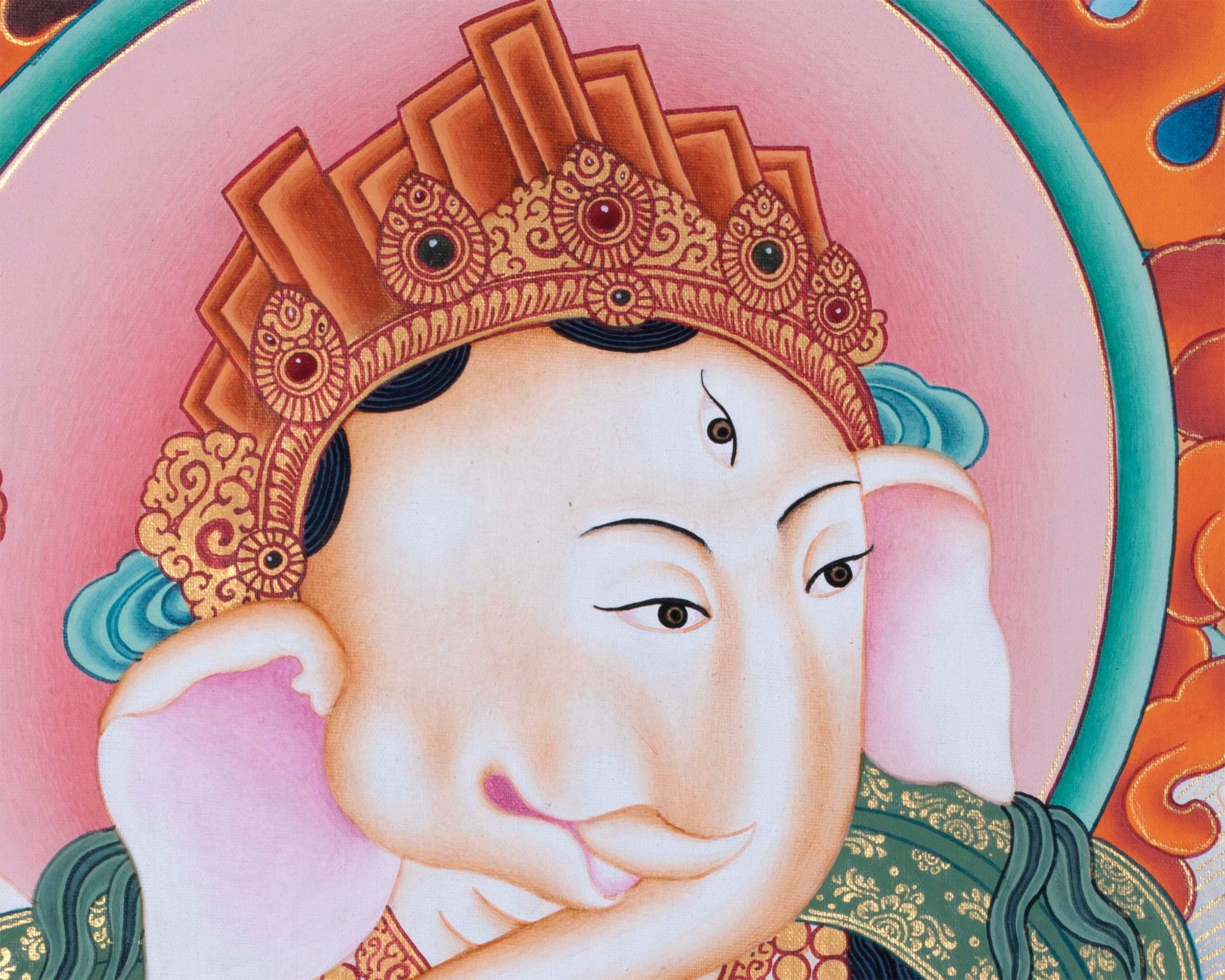 Hindu God Ganesh Thangka | Newari Thangka Art