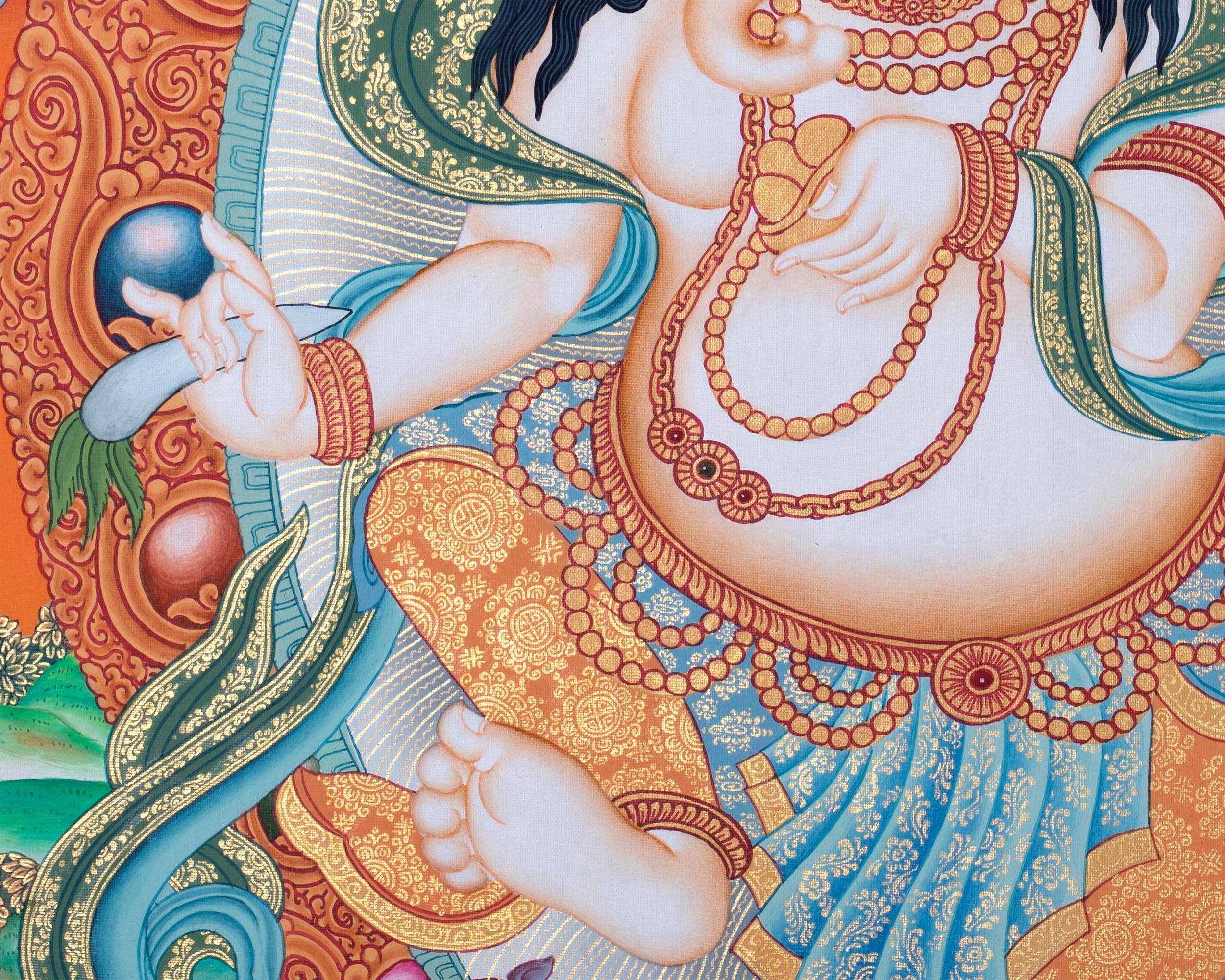 Hindu God Ganesh Thangka | Newari Thangka Art