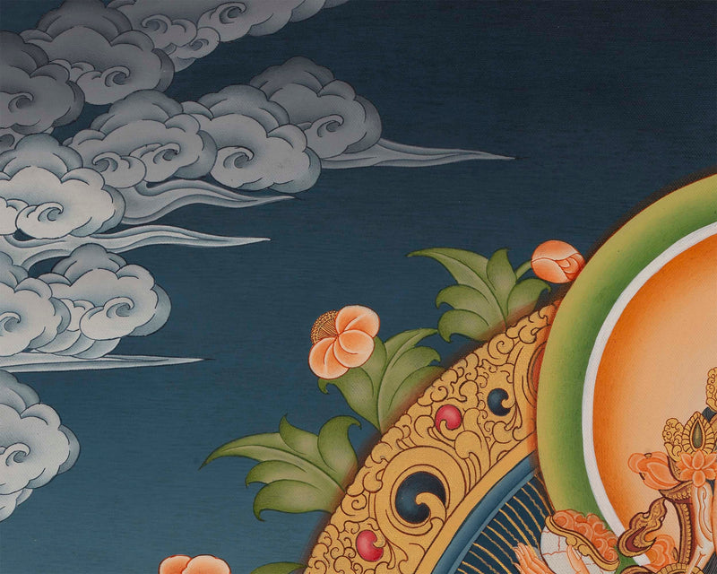 Vajrasattva Yab Yum Thangka | Buddhist Thanka Painting For Shrine Altar