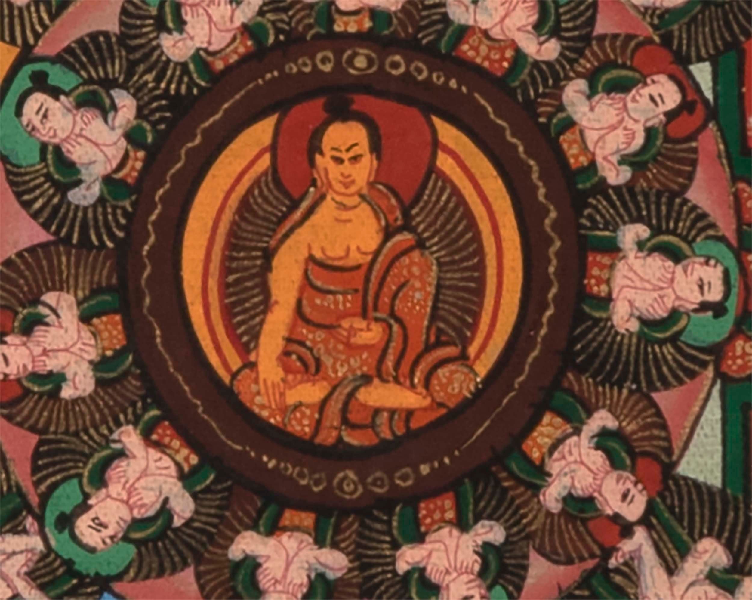 Buddha Mandala Thangka | Traditional Mandala | Religious Mandala wall painting | Small Sized Fine Mandala For Decoration and Shrine