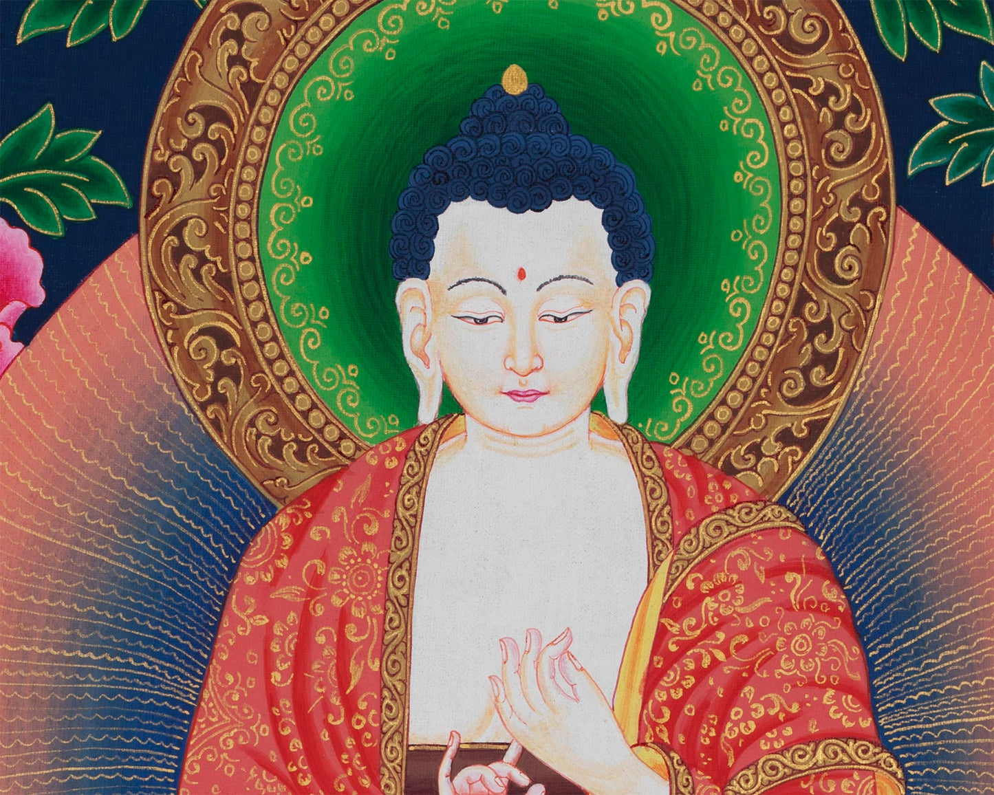 Vairochana Buddha Thangka Painting | The White Blessing Buddha