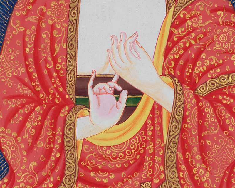 Vairochana Buddha Thangka Painting | The White Blessing Buddha