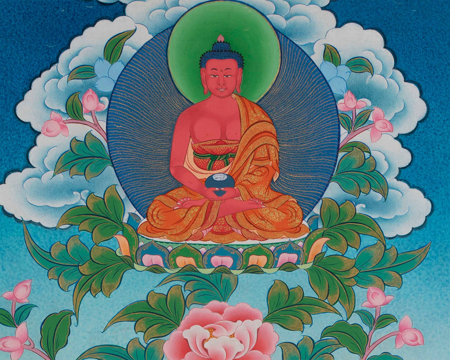 Chengrezig Avalokitesvara  Buddhist Thangka | Original Hand-Painted Thangka