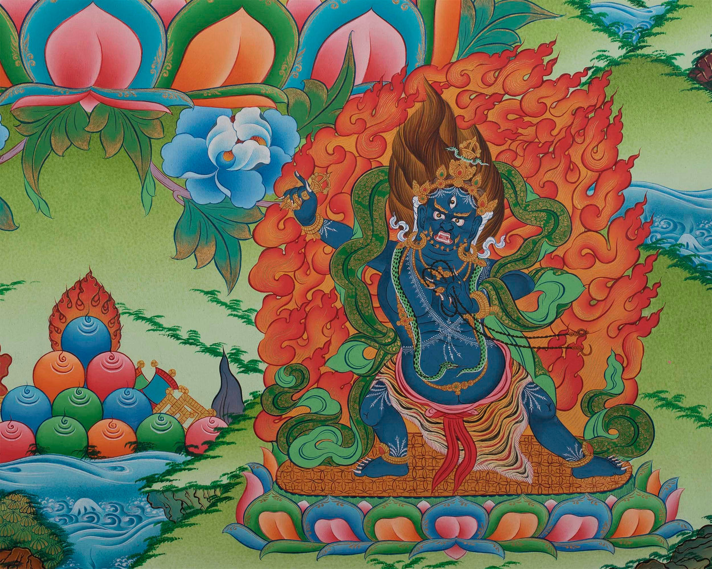 Chengrezig Avalokitesvara  Buddhist Thangka | Original Hand-Painted Thangka