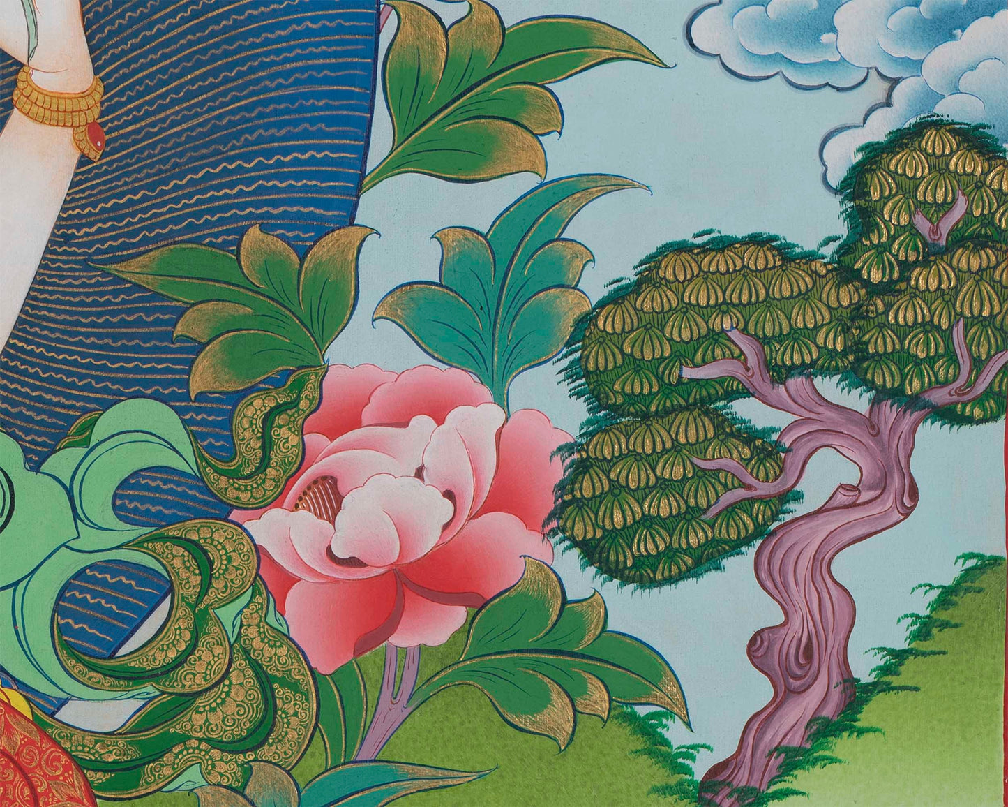 Chengrezig Avalokitesvara  Buddhist Thangka | Original Hand-Painted Thangka