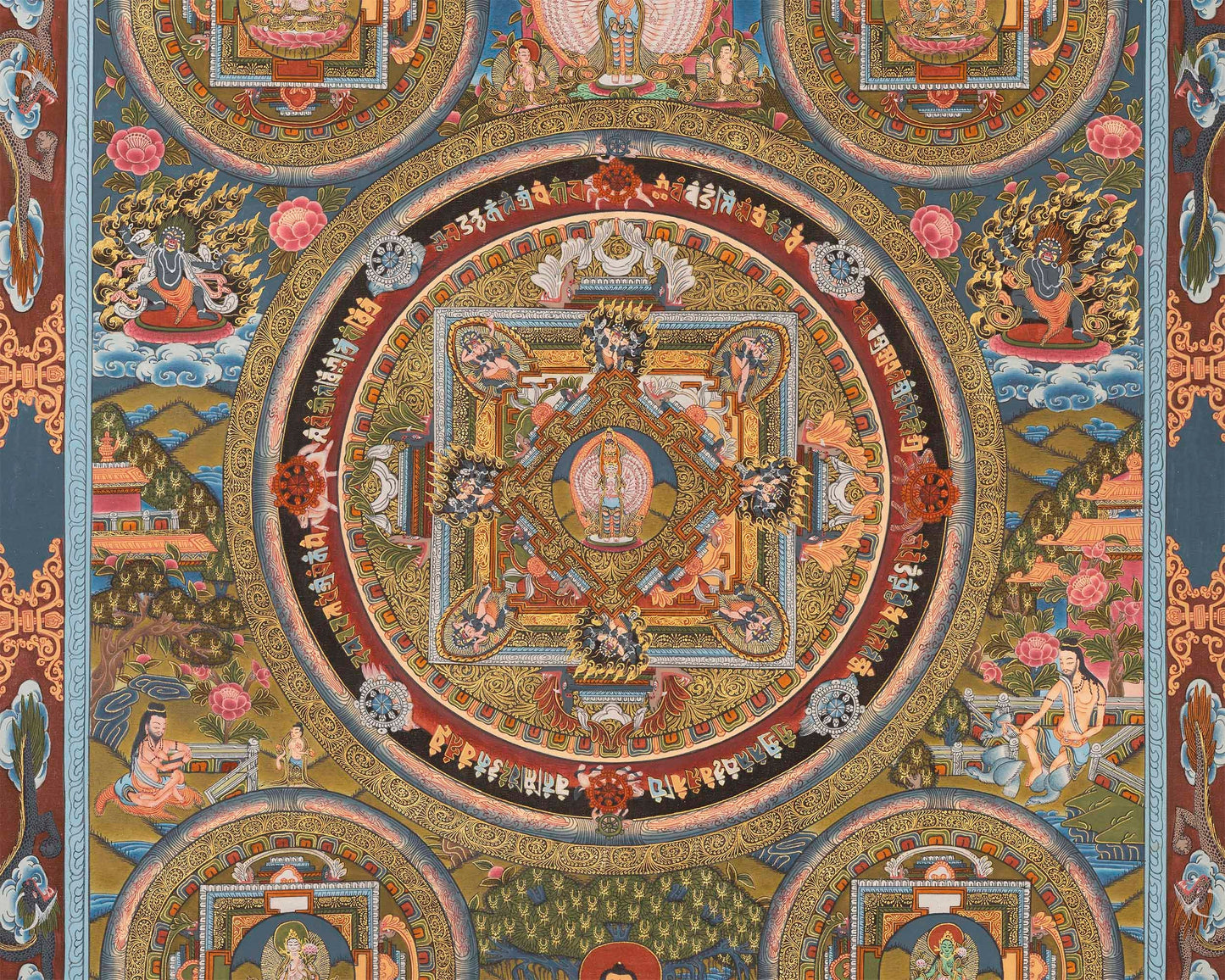 1000 Armed Chengrezig  | Buddhist Mandala Thangka