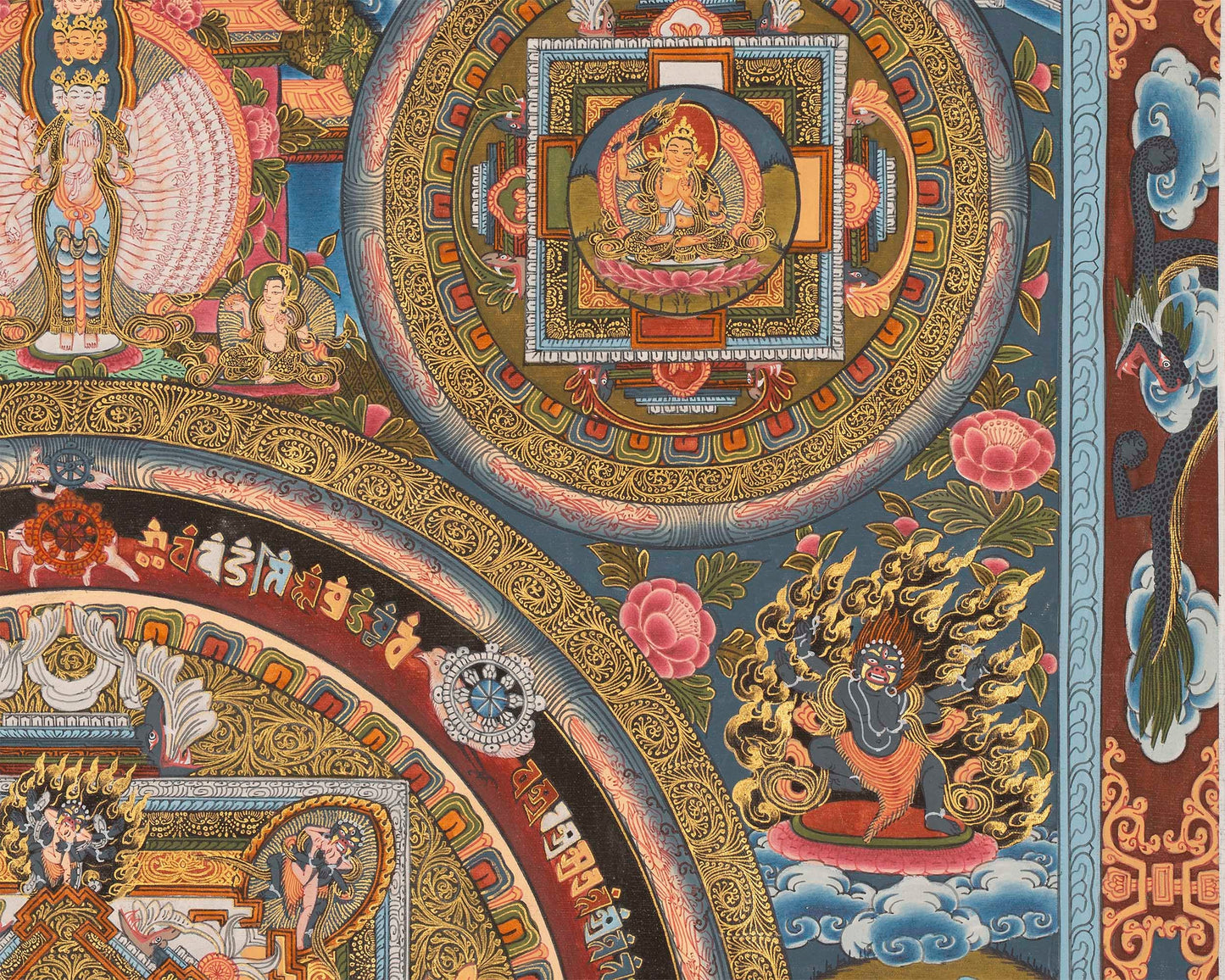 1000 Armed Chengrezig  | Buddhist Mandala Thangka