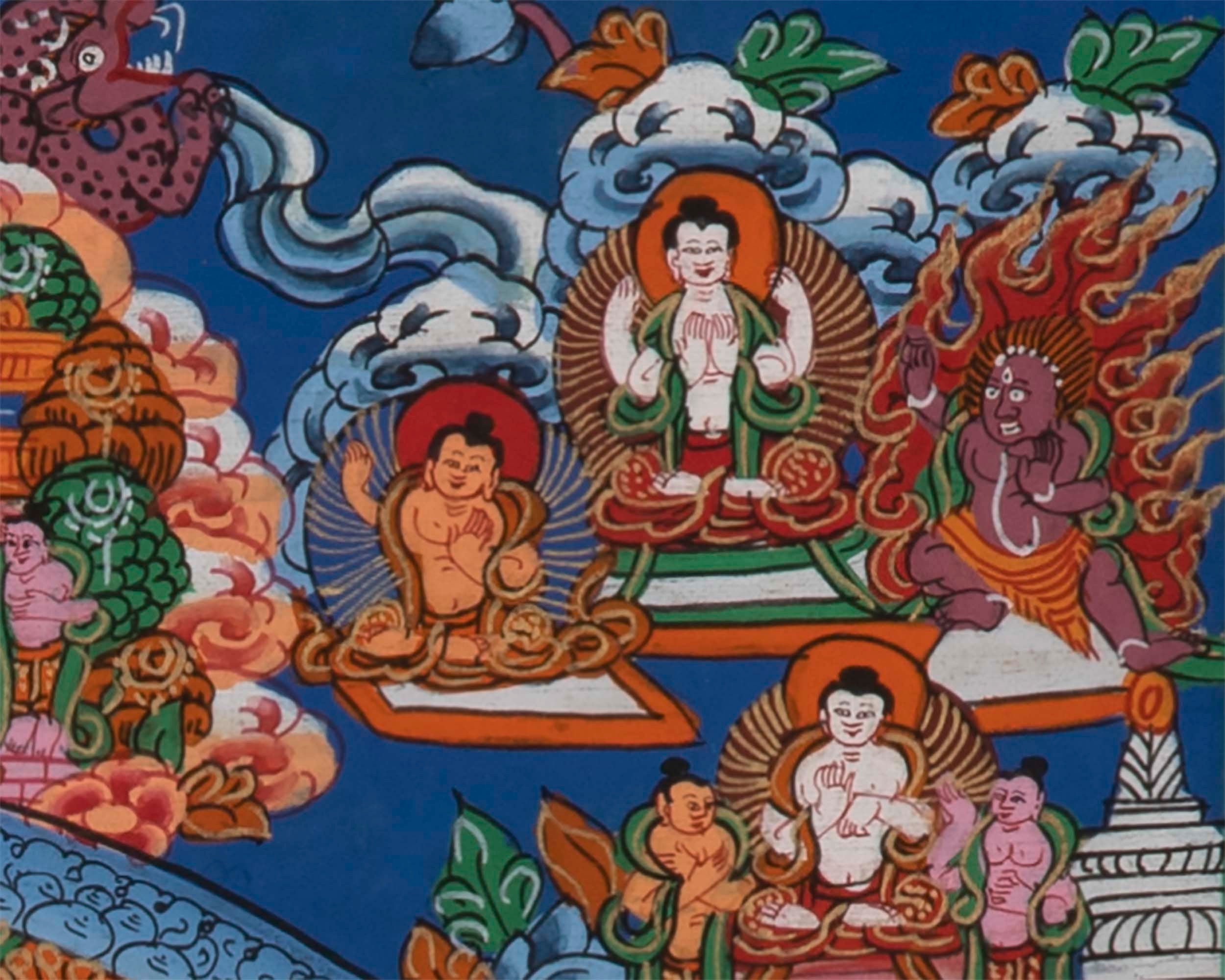 Meditation Mandala Art Thangka Painting | Buddha Art Wall Hanging | Decor