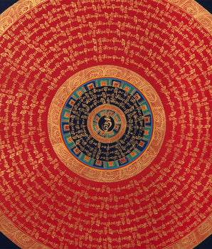 Quality Mantra Mandala | Tibetan Wall Decoration painting