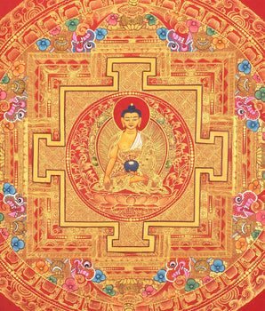 Shakyamuni Buddha Mandala |  Tibetan Thangka Painting