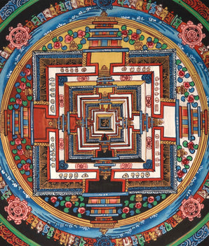 Fine Quality Kalachakra Mandala Thangka Painting | Rare Tibetan thangka