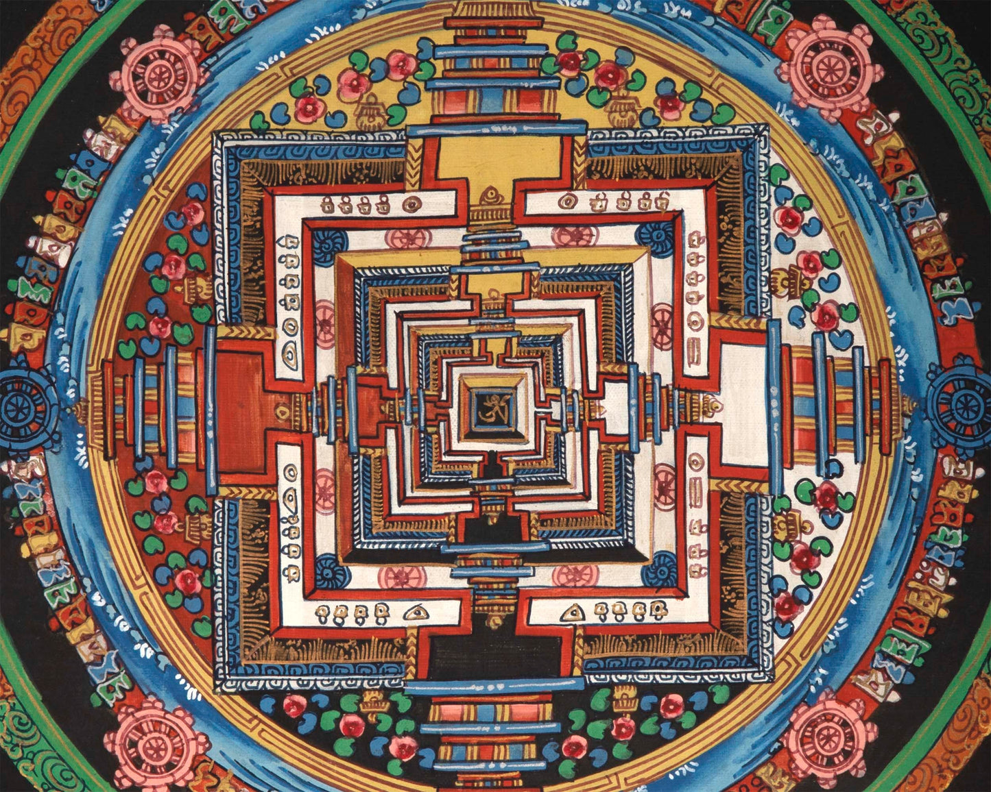 Fine Quality Kalachakra Mandala Thangka Painting | Rare Tibetan thangka