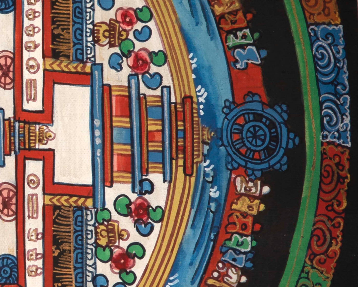 Fine Quality Kalachakra Mandala Thangka Painting | Rare Tibetan thangka