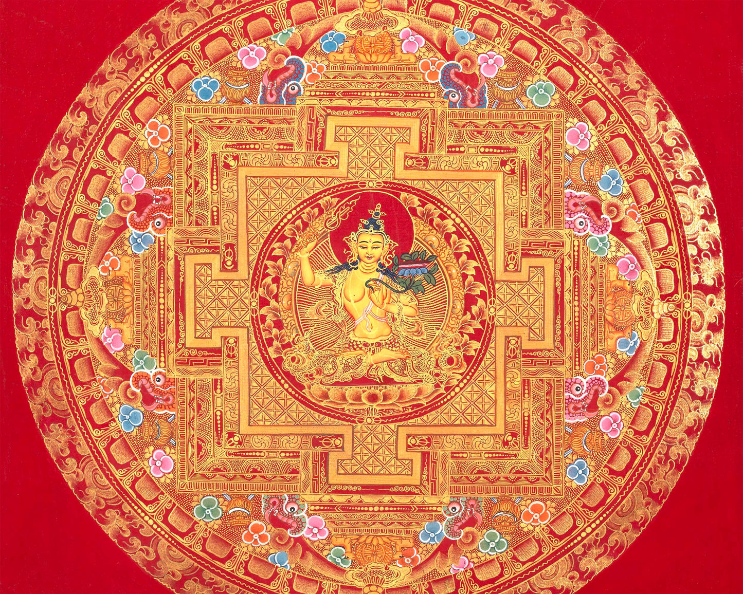 Manjushree Mandala |  Traditional Bodhisattva Thangka