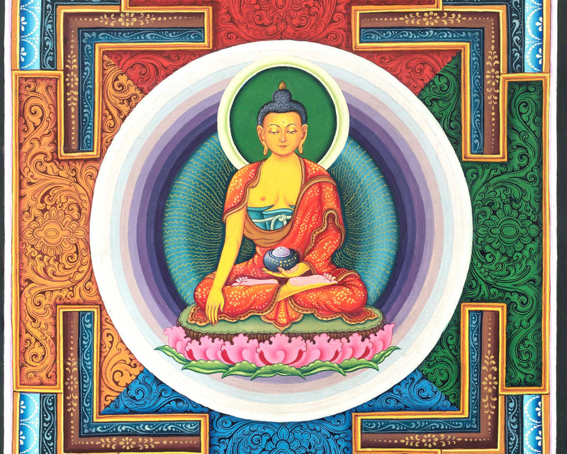 Shakyamuni Buddha Mandala  | Newari Art Style