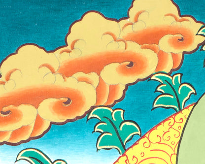 Amitayus Buddha Thangka  | Buddha of Eternal Life | Meditation Canvas Art For Positive Energy and Peace | Wall Hanging
