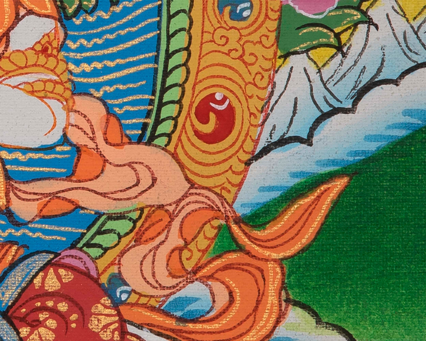 Vintage White Tara Thangka | Tibetan Wall Hanging