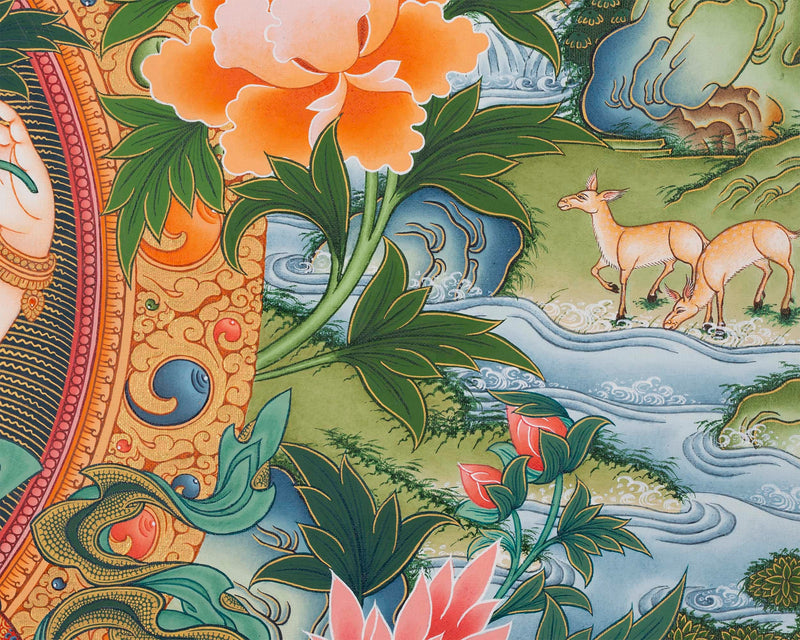 Four-Armed Avalokiteshvara Thangka | Wall Decoration