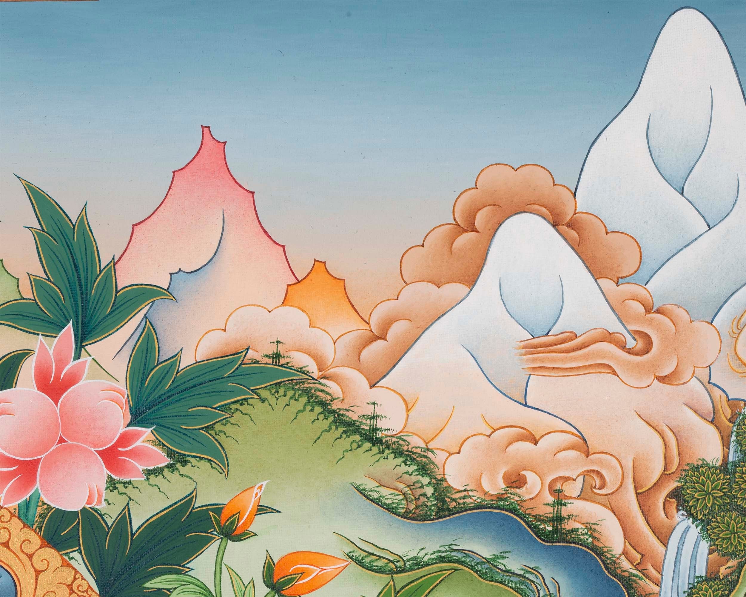 Four-Armed Avalokiteshvara Thangka | Wall Decoration