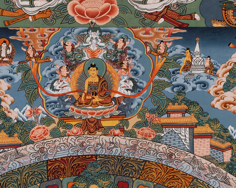 Masterpiece Art of Shakyamuni Gautama Buddha | Original Hand-Painted Tibetan Thangka