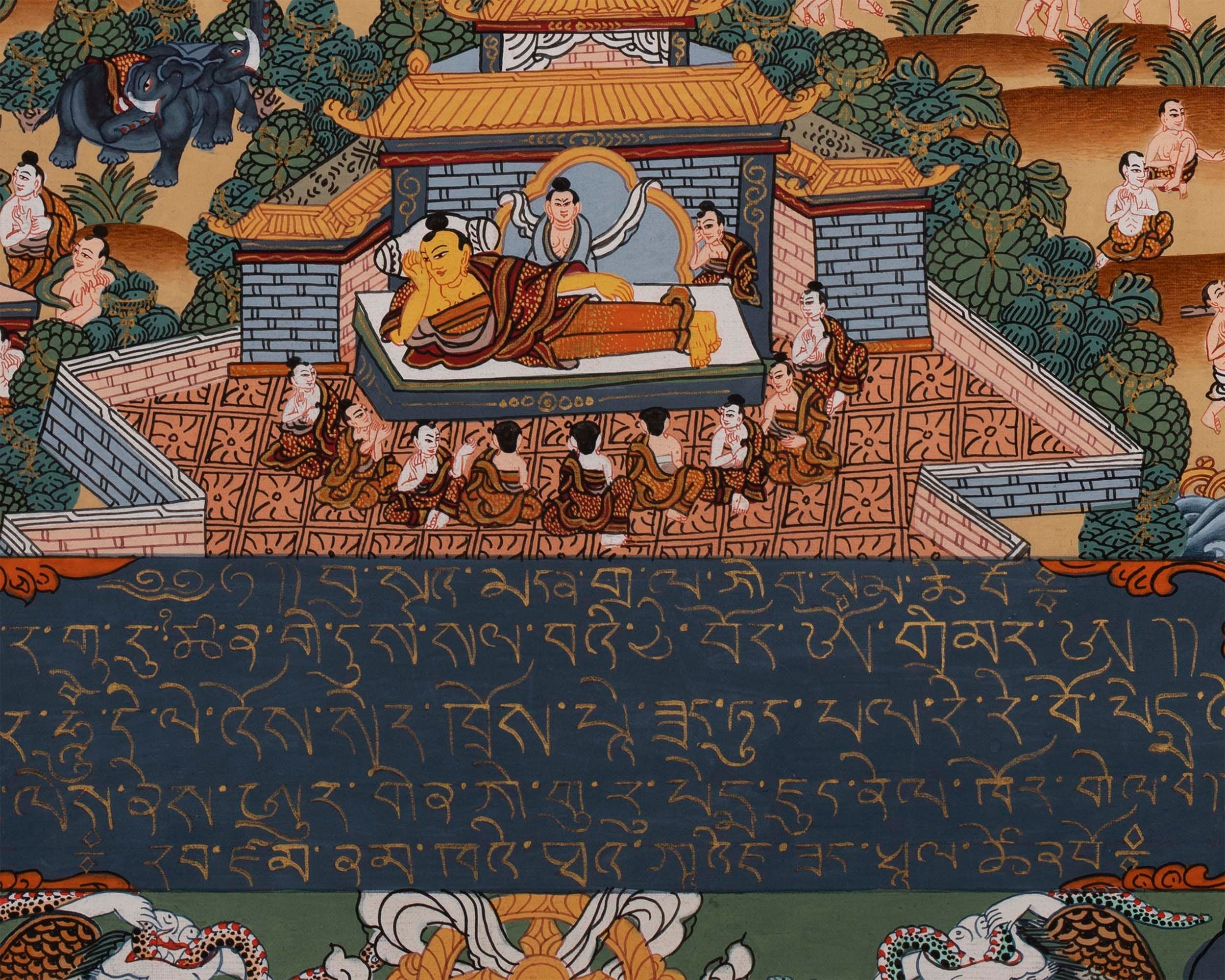 Masterpiece Art of Shakyamuni Gautama Buddha | Original Hand-Painted Tibetan Thangka