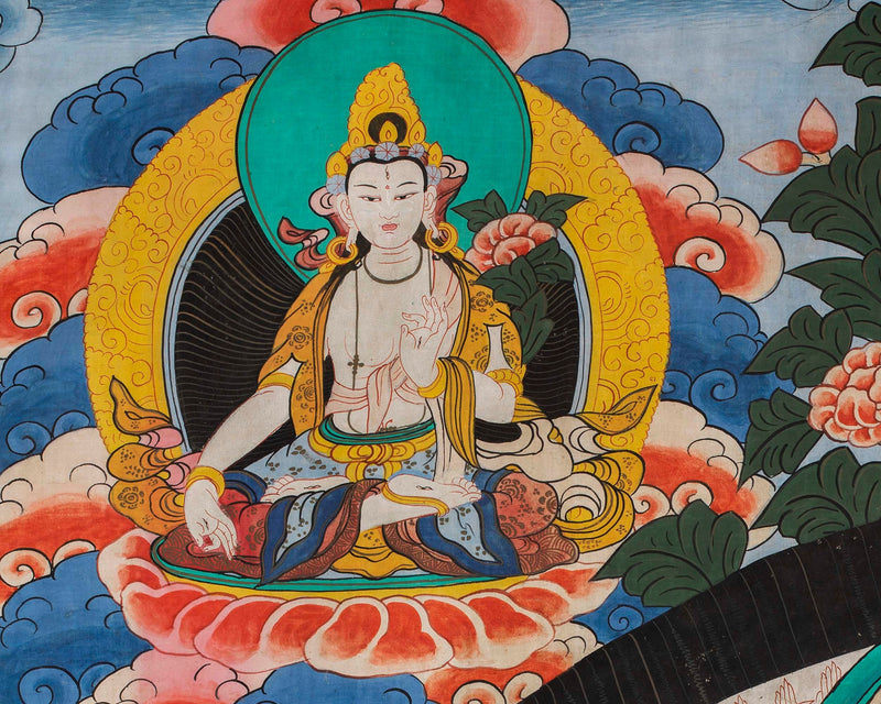 1000 Armed Avalokiteshvara | Old Antique Meditation Canvas Art