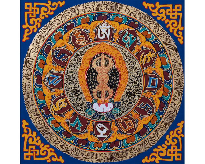 Vajra Mandala Thangka  |  Sacred Wall Decor