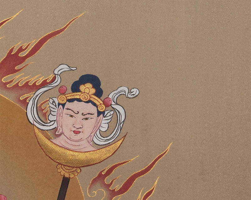 Death Japanese Deity Original Handpainted Thangka | Thangka Art