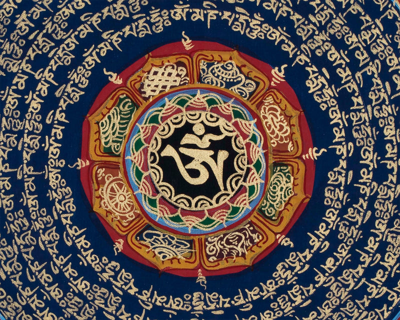 8 Auspicious Symbols Mandala |  Buddhist Wall Hanging