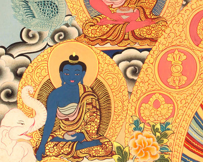 Buddhist Goddess Green Tara Thangka | Tibetan Traditional Art | Religious Wall Decoration