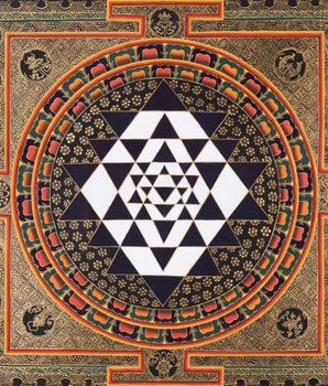 Shri Yantra Mandala Thangka | Art Painting for Meditation and Good Luck