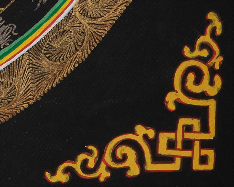 Auspicious Symbols Gold Mandala | Tibetan Wall Decoration Painting