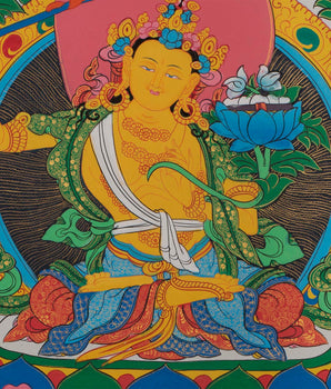 Manjushree Bodhisattva Thangka | God of Divine Wisdom
