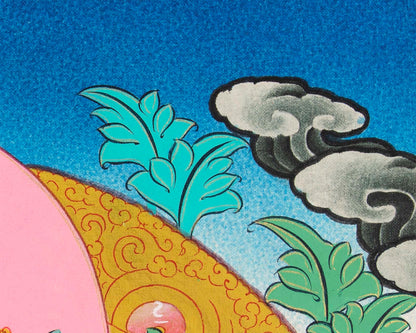 Mother Green Tara Thangka |  Religious Handpainted Art | Buddhist Wall Decors