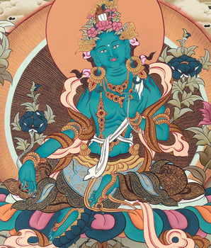 Green Tara Buddhist Thangka | Tibetan Deity Dolma | Wall Decors