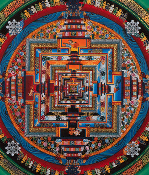 Kalachakra Mandala Thangka Painting | Rare Genuine Hand Painted Tibetan thangka