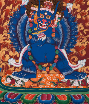 Yamantaka Yidam Thangka Painting  | Vajrabhairava Heruka Canvas Art