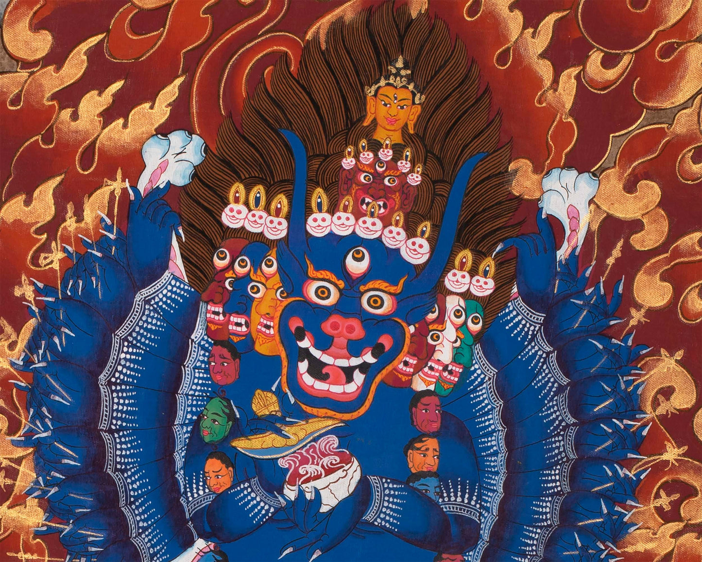 Yamantaka Yidam Thangka Painting  | Vajrabhairava Heruka Canvas Art