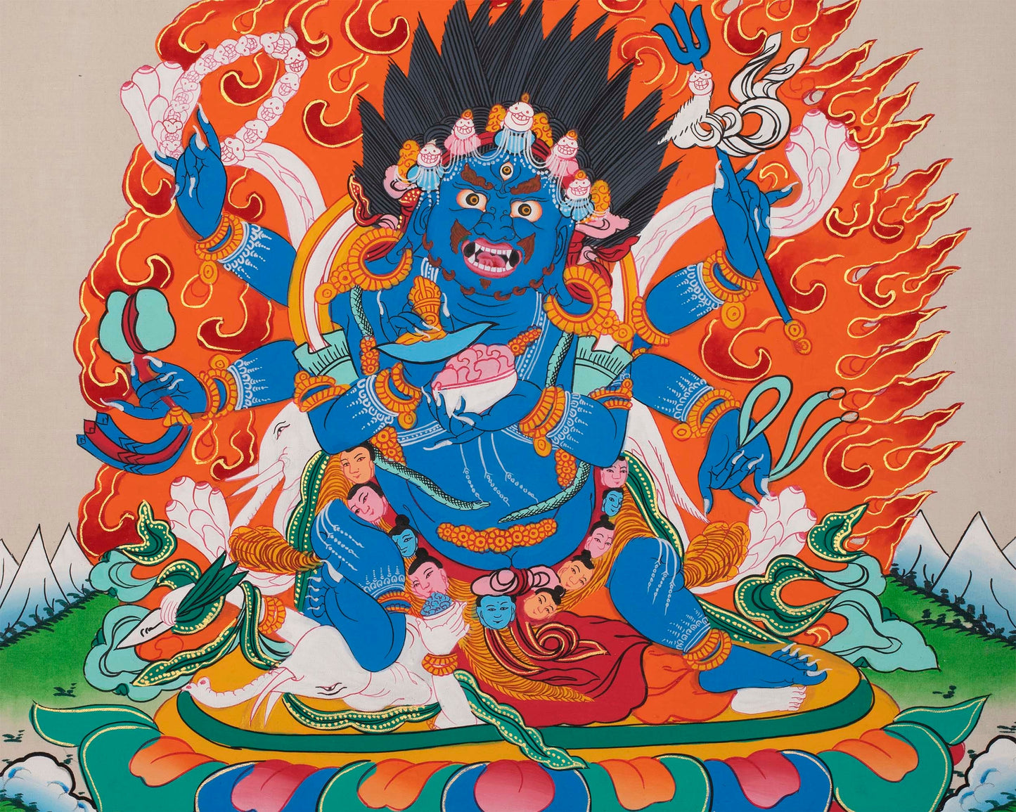 Kagyu Mahakala Buddha | Six Armed Mahakala