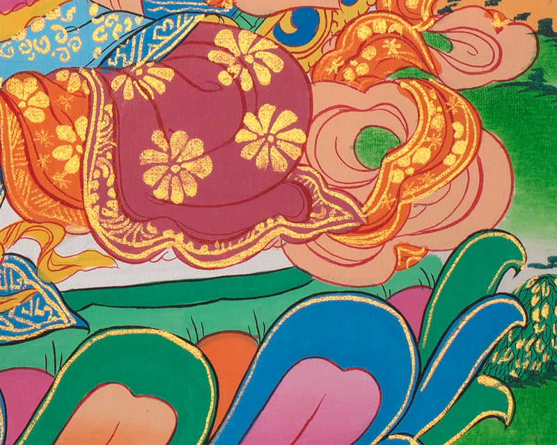 Green Tara | Tibetan Thangka Painting | Wall Decoration