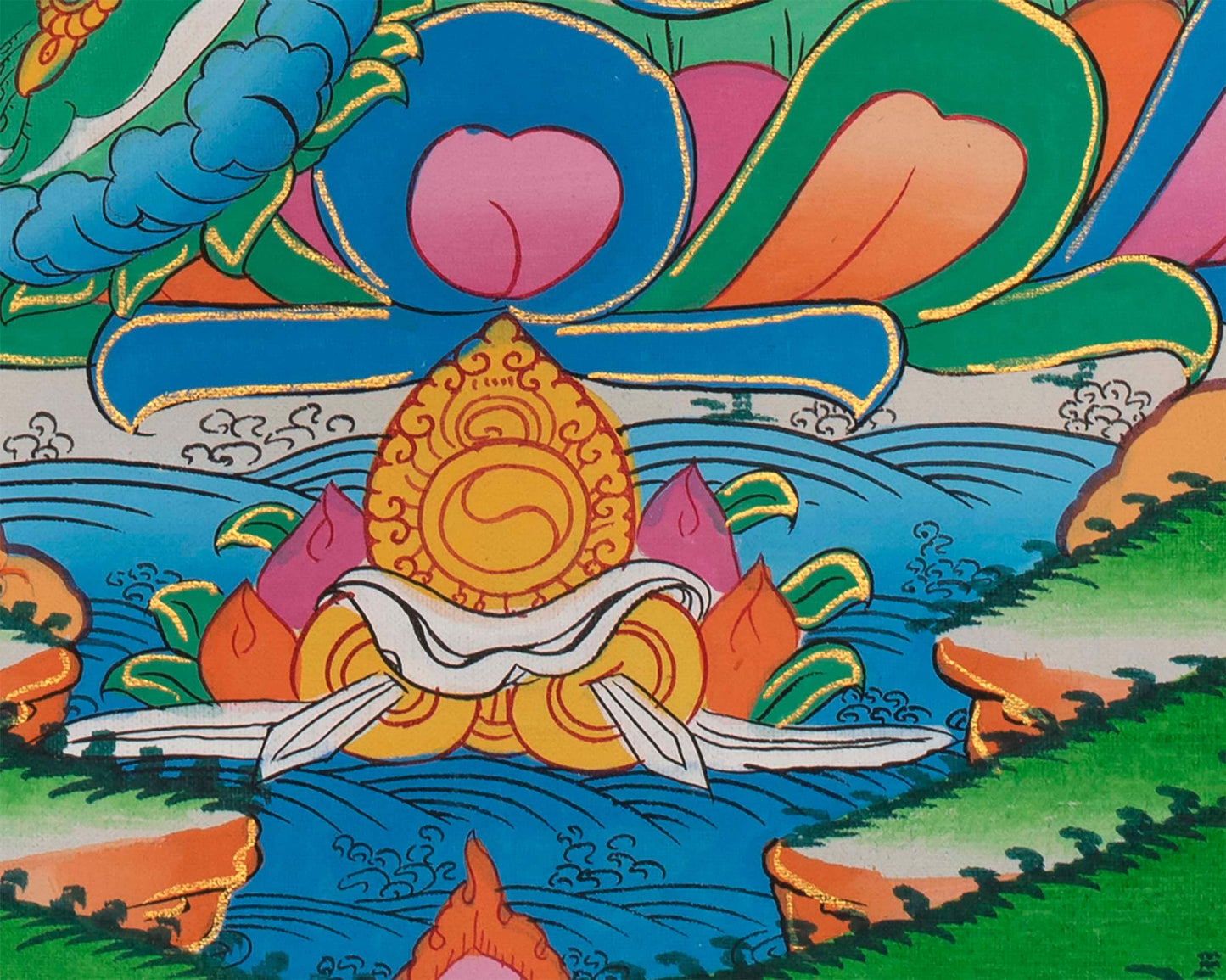 Green Tara | Tibetan Thangka Painting | Wall Decoration