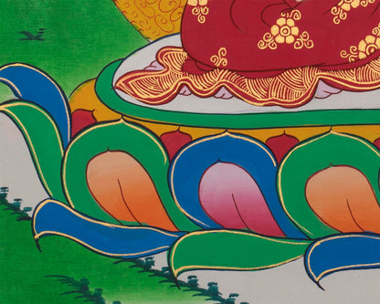 Vairocana Thangka Painting | White Blessing Buddha Art